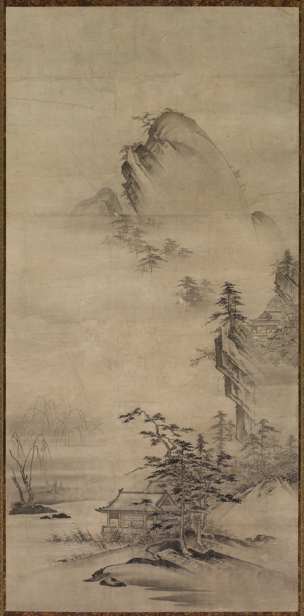 パビリオンのある風景 作： 無名の画家