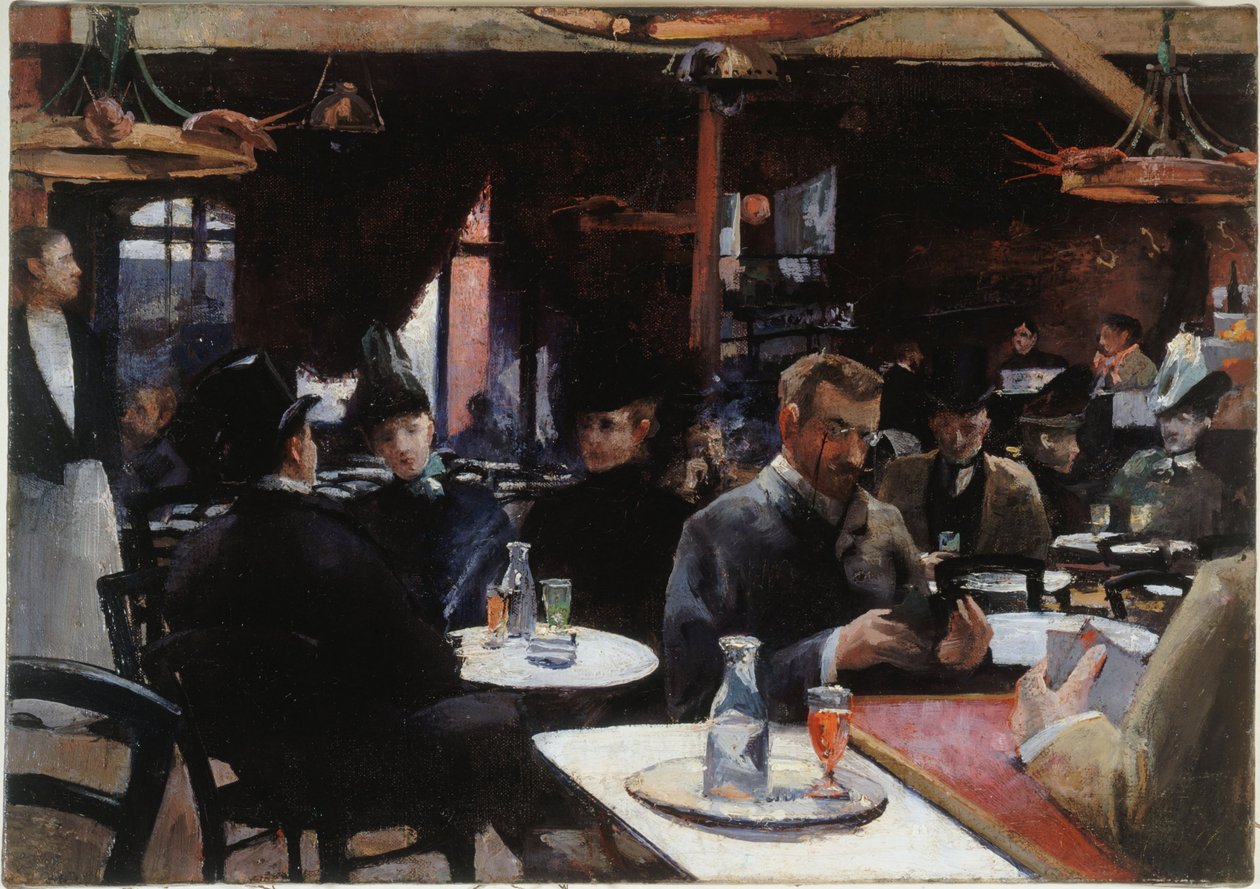 カフェ・ド・レクレヴィス 1880年頃（油彩・カンヴァス） 作： 無名の画家