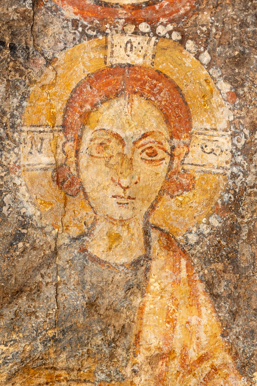 大天使の間の聖母子像、子供の詳細 作： 無名の画家