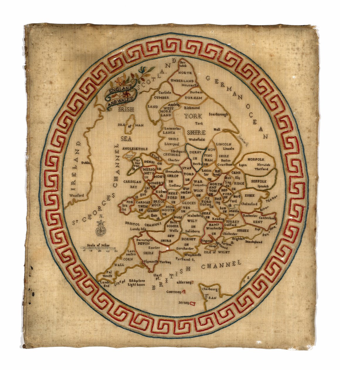 地図サンプラー 作： 無名の画家