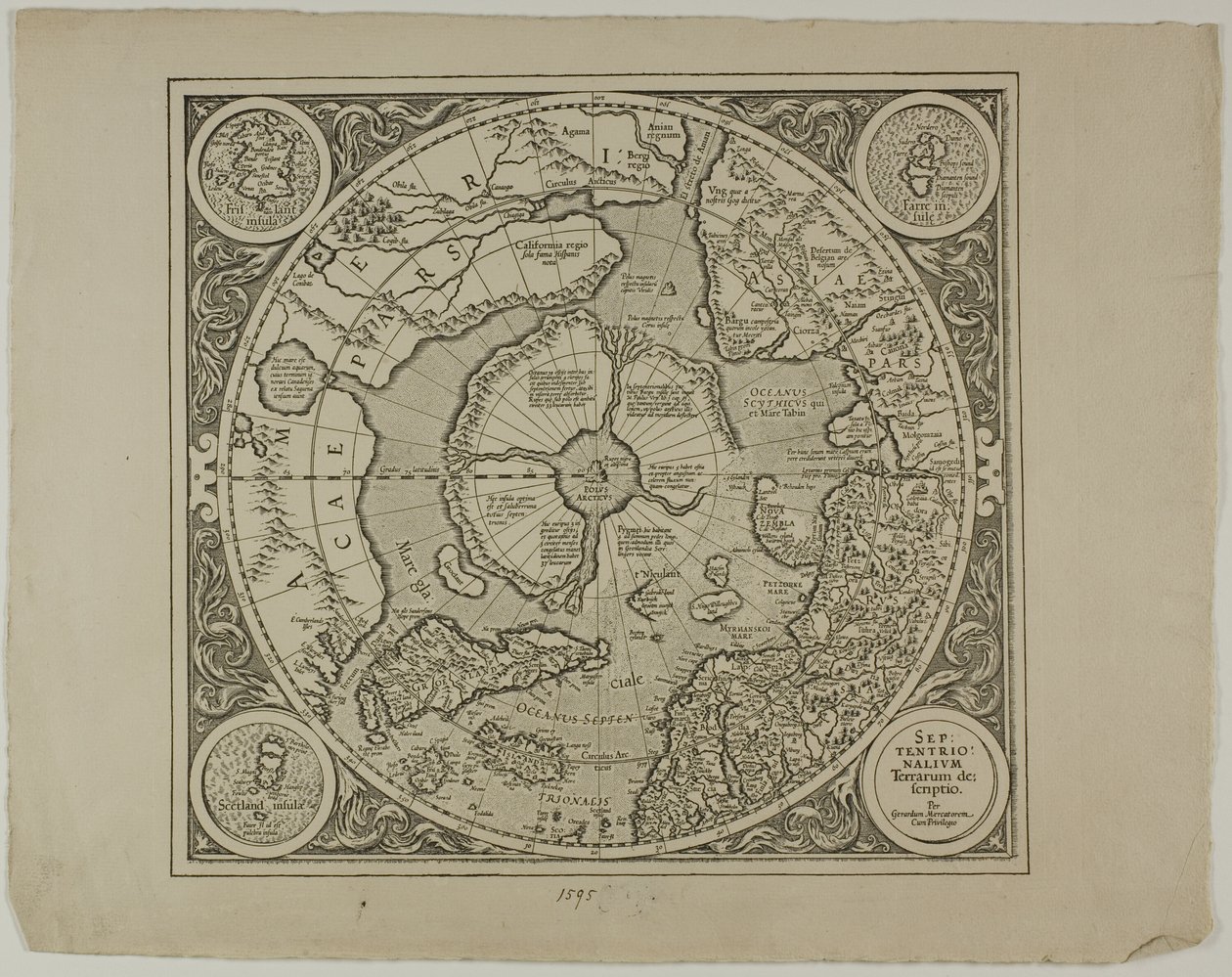 メルカトル図法の地図 作： 無名の画家