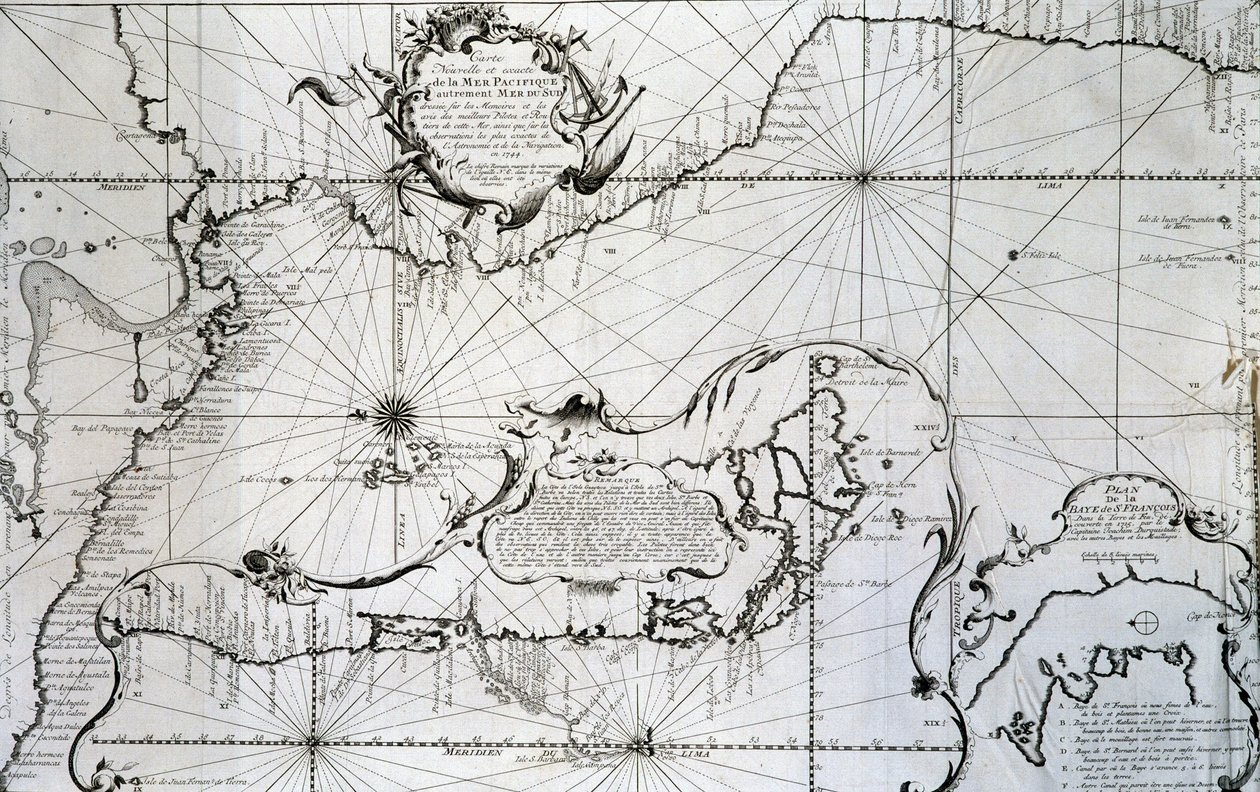 太平洋の地図 作： 無名の画家