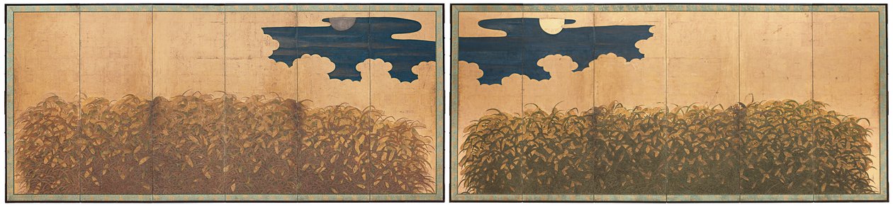 太陽と月の下のキビ畑 作： 無名の画家