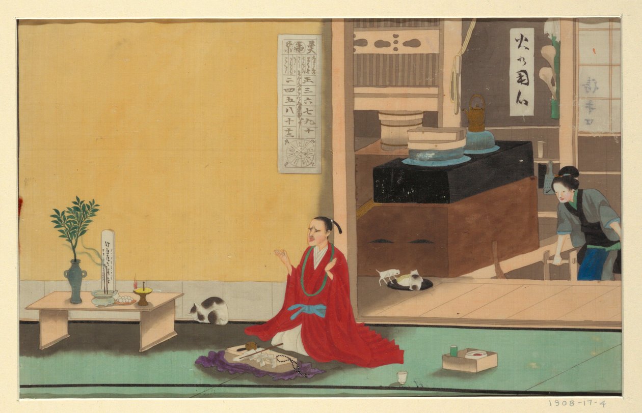 人の死と埋葬の 16 のシーンの 1 つ 作： 無名の画家