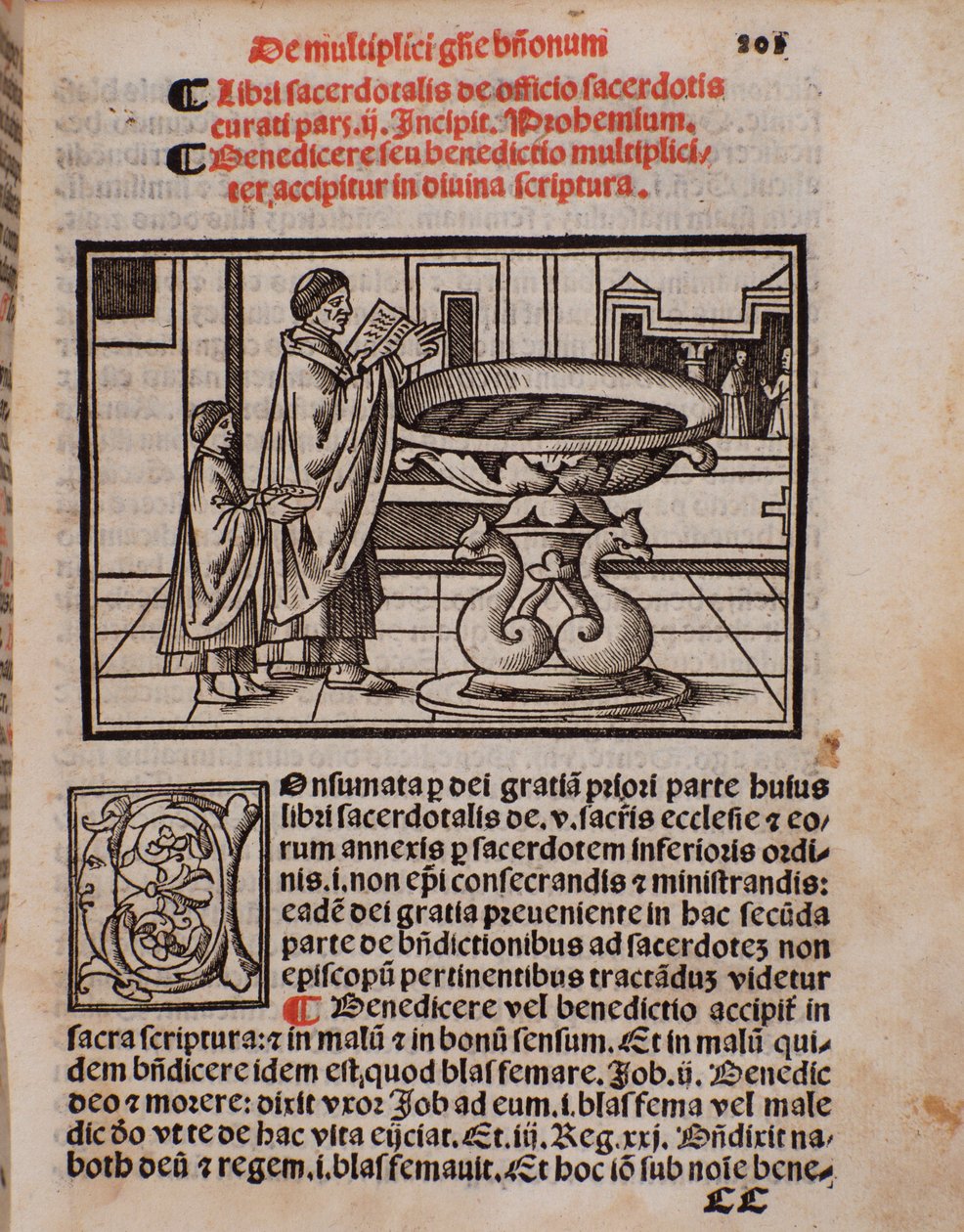 典礼書「Liber Sacerdotalis」（カステッリーニ著）のページ 作： 無名の画家
