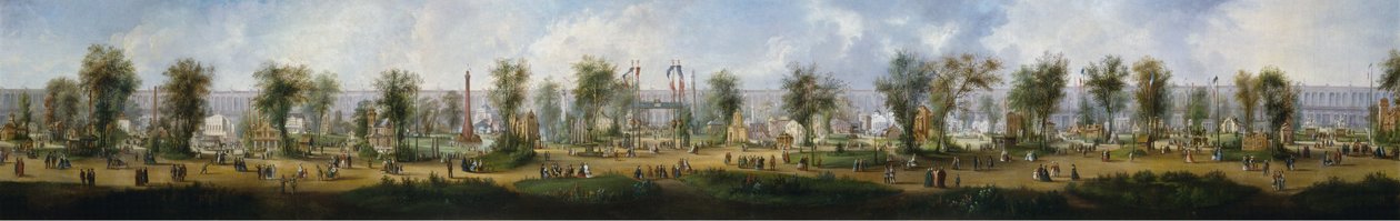 1867年万国博覧会の全景、シャン・ド・マルス 作： 無名の画家