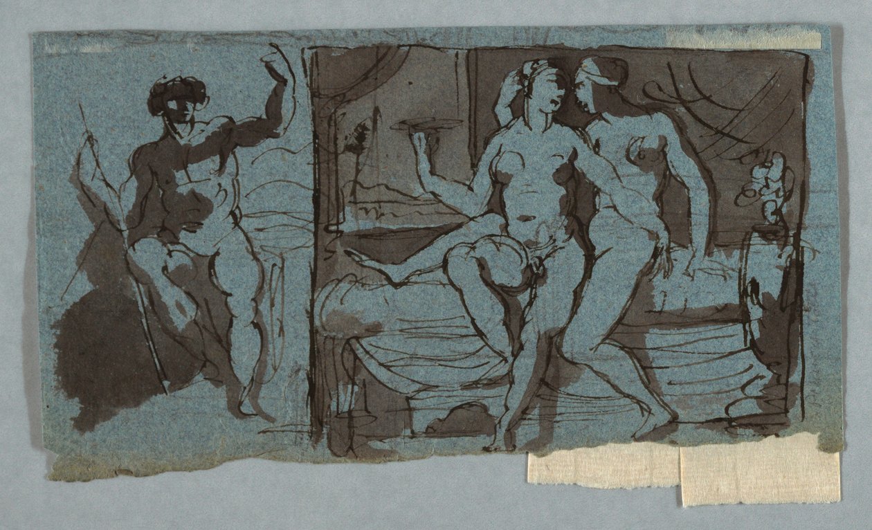 パリ、カリストを訪ねるゼウス 作： 無名の画家