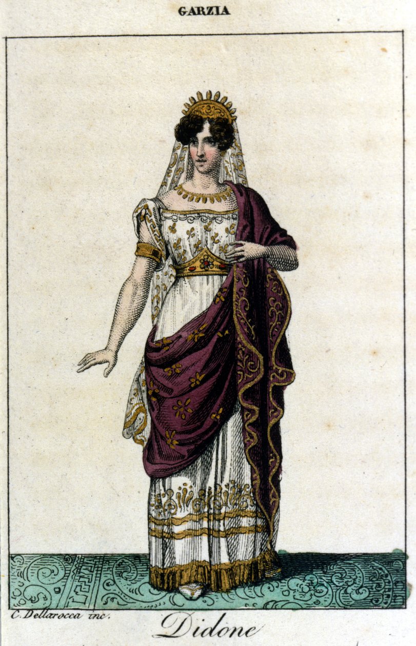 Pauline Viardot - Garcìa (1821-1910)、ディドン役のフランス人歌手。オペラ「ディドーネ・アバンドナータ」（サヴェリオ・メルカダンテ作 作： 無名の画家