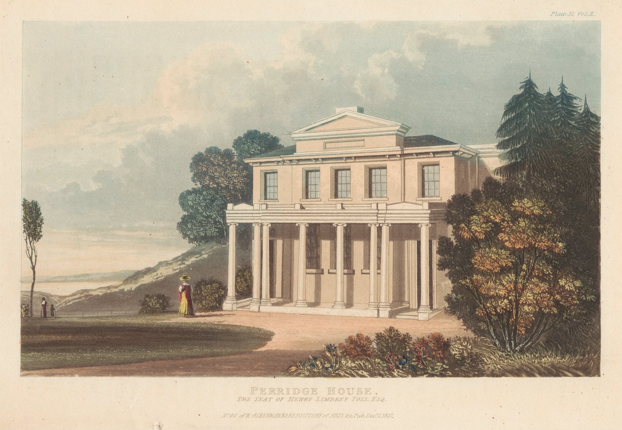 Perridge House:Henry Limbrey Toll の座席、Esq. 作： 無名の画家