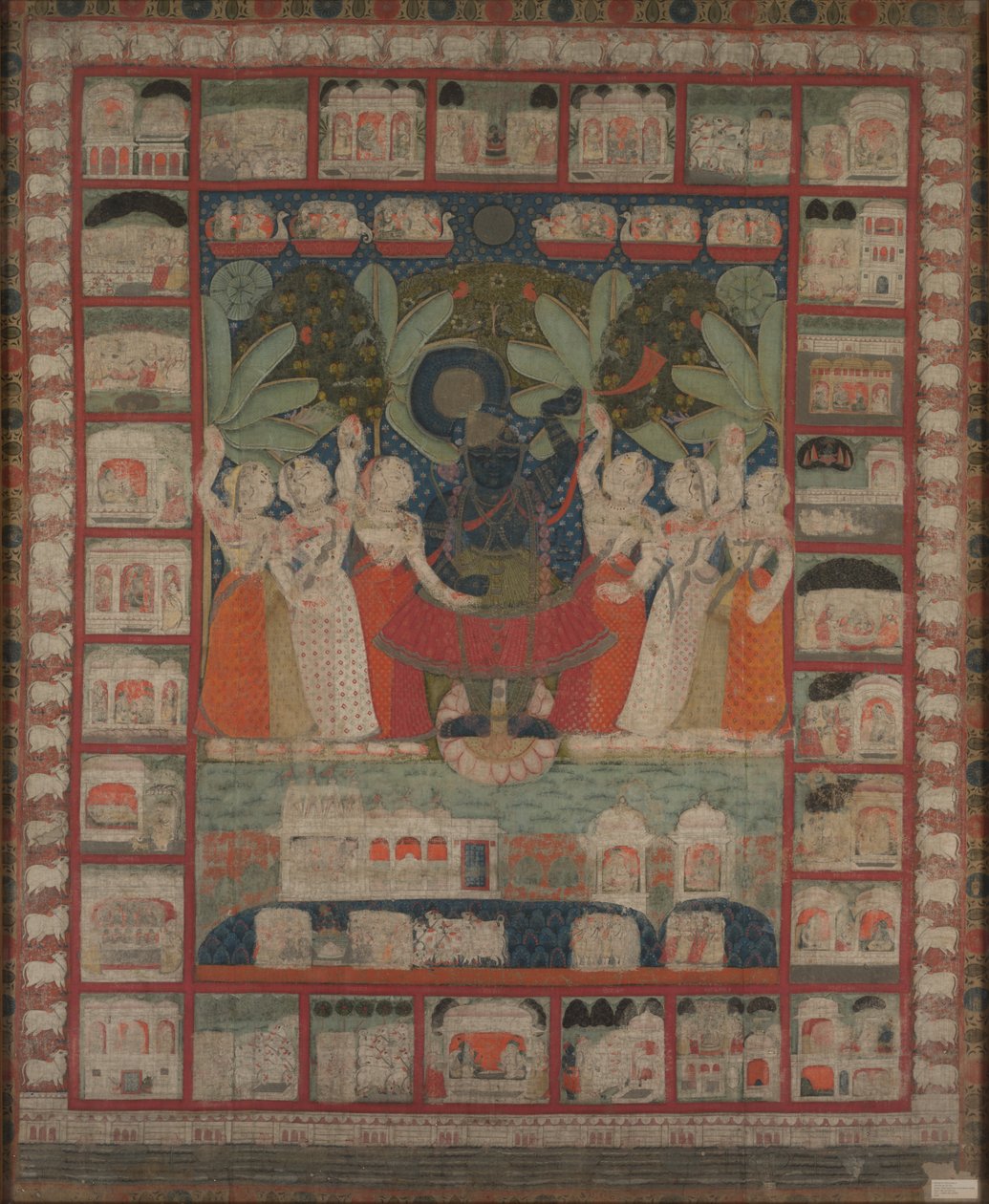 Shri Nathji の Pichwai 作： 無名の画家