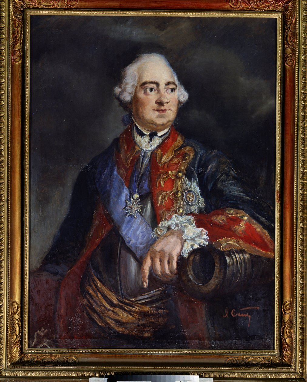 数学者レナード・オイラー (1707-1783) の肖像 (数学者レオンハルト・オイラーの肖像)。 匿名の絵。 キャンバスに油彩、79 x 69.5 cm 作： 無名の画家
