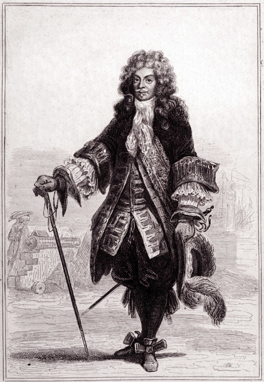 フランスの船乗り、デュケイン侯爵アブラハム（1610～1688年）の肖像。 作： 無名の画家