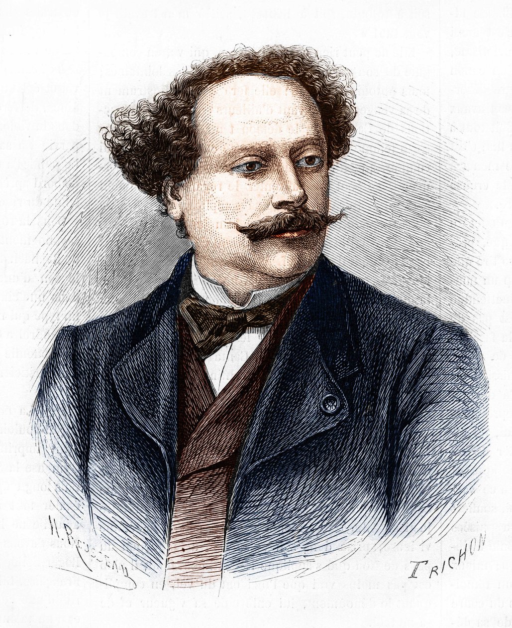 フランスの作家、アレクサンドル・デュマ・ジュニア（1824-1895）の肖像。 作： 無名の画家