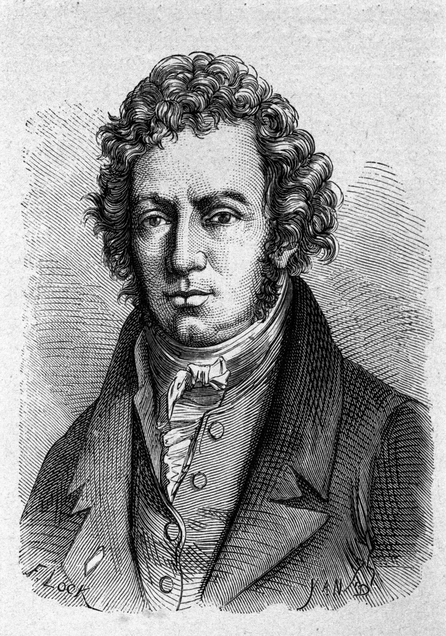 アンドレ・マリー・アンペール（1775-1836）フランスの物理学者の肖像。 作： 無名の画家
