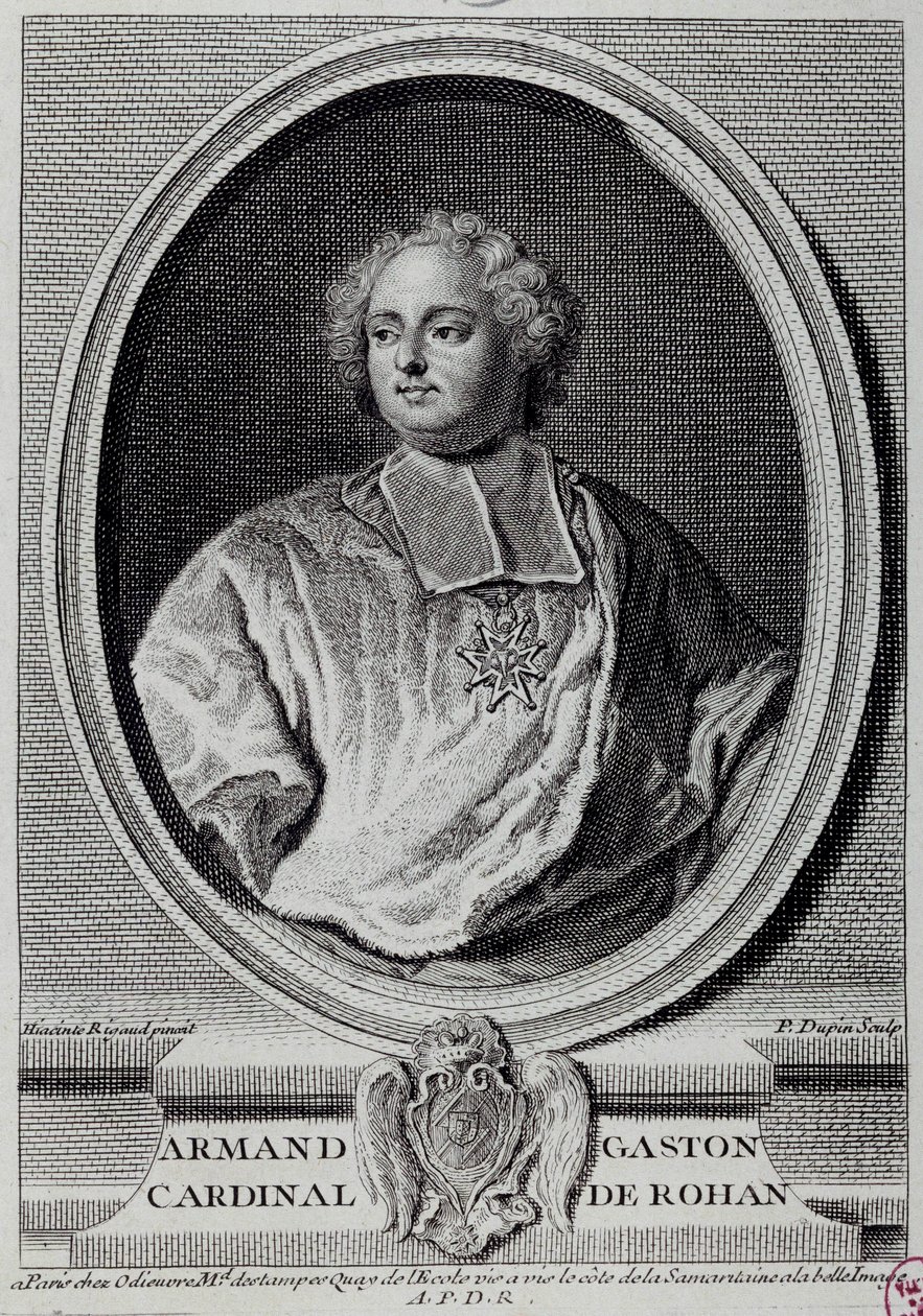 ローハン枢機卿アルマン・ガストン・マクシミリアン（1674-1749）の肖像 18世紀のエングレーヴィング パリ、カルナヴァレ美術館 作： 無名の画家