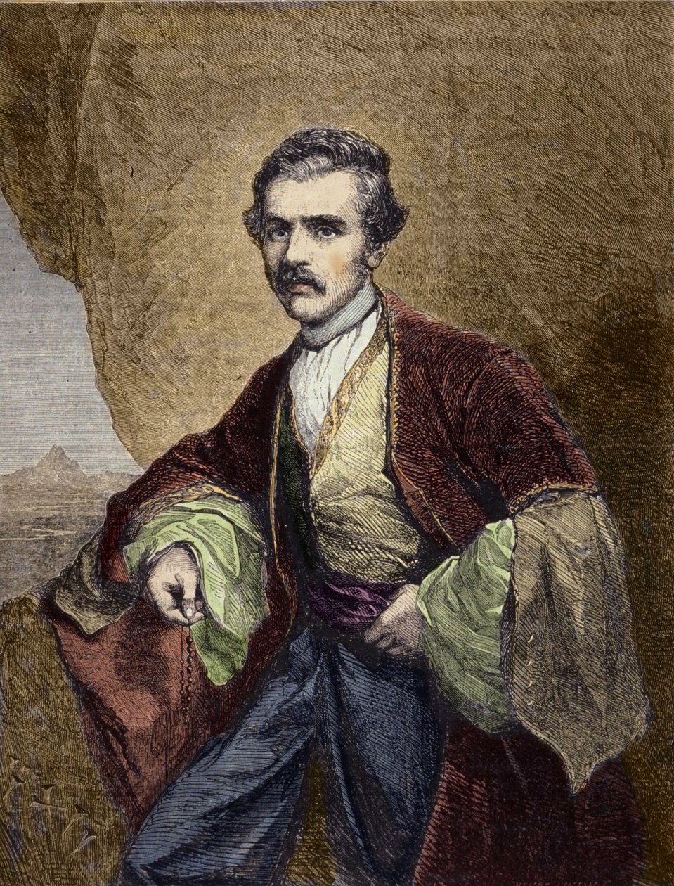 オーステン・ヘンリー・レイヤード（1817-1894）は、イギリスの旅行家・考古学者です。 作： 無名の画家