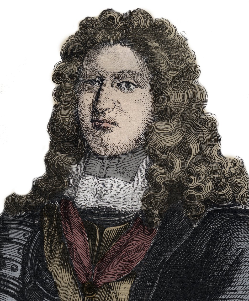 Charles Auguste de La Fare Comte de Laugeres (1644-1712)の肖像（フランスの詩人 作： 無名の画家