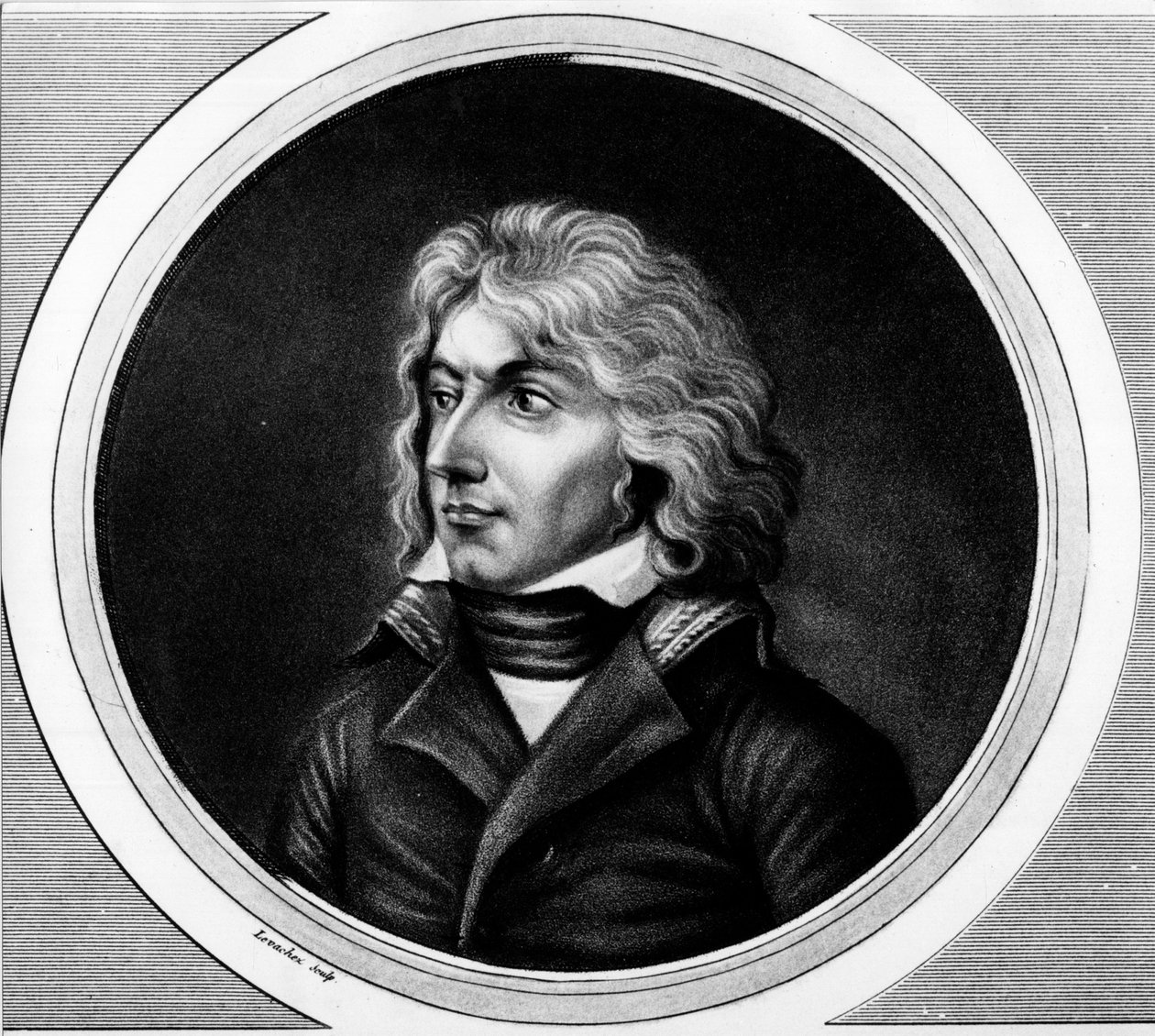 シャルル・ジャン・バティスト・ベルナドット（1763-1844）の肖像、フランスのマレシャル、スウェーデンとノルウェーのシャルル14世。"フランス革命の歴史的絵画全集、全3巻 "の中のエングレーヴィング。1804. 作： 無名の画家