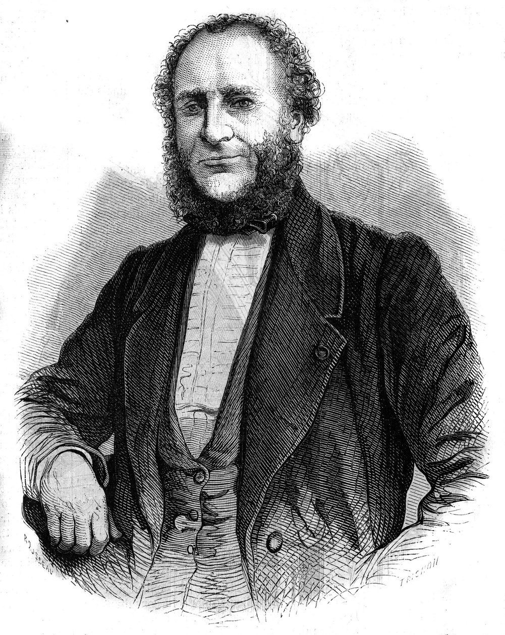 ジョベール・ド・ランバル医師（1799-1867）フランスの外科医の肖像。"L