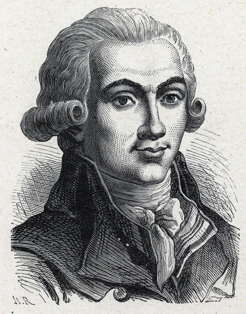 フランスの革命家、エリー・グアデ（1758-1794）の肖像。 作： 無名の画家