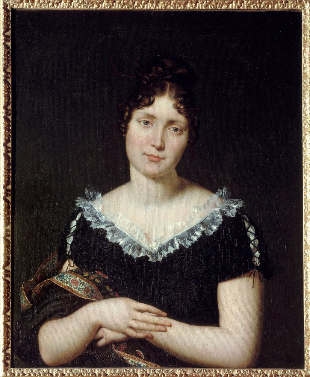 フランソワ・ド・ボーアルネ（1756-1846）の娘で、1802年にアントワーヌ・ド・ラヴァレット（1765-1830）と結婚したラヴァレット伯爵夫人、エミリー・ルイーズ・ド・ボーアルネ（1781-1855）の肖像。レストランでは、夫に代わってコンシェルジュを務め、夫を救った。 作： 無名の画家