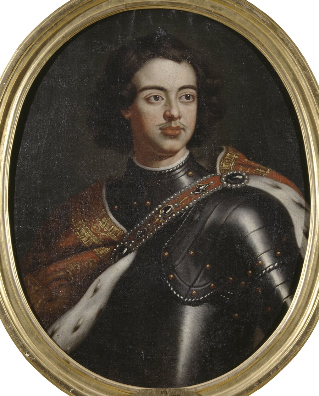 皇帝ピョートル1世（1672-1725）の肖像、匿名 .キャンバスに油彩。サイズ：77x61 cmストックホルム国立博物館 作： 無名の画家