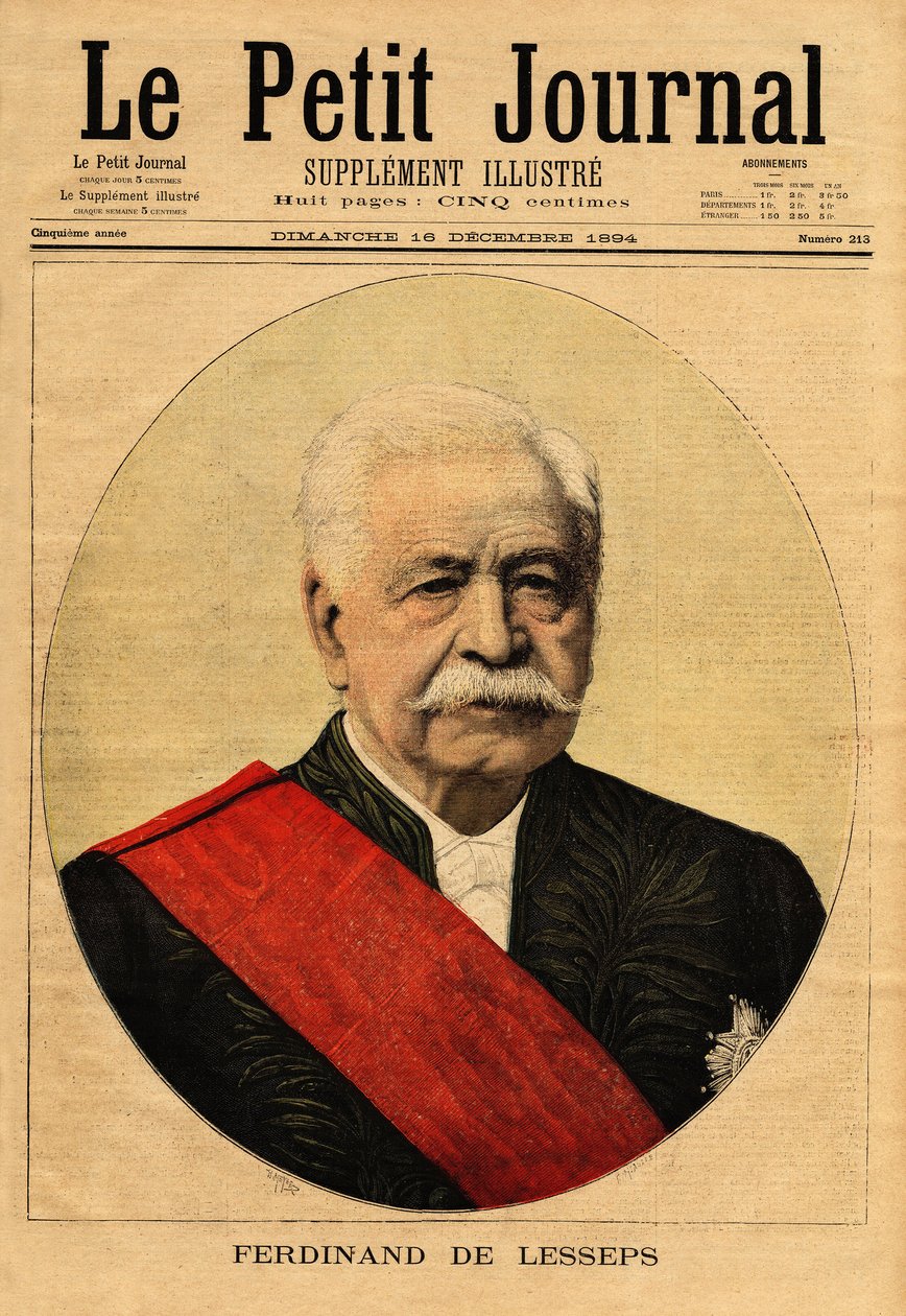 フェルディナンド・ドゥ・レセップス（1805-1894）は「偉大なるフランス人」と呼ばれ、地中海のポートサイドと紅海のスエズ（エジプト）を結ぶスエズ運河や、パナマを結ぶパナマ運河を推進した外交官・実業家です。 作： 無名の画家