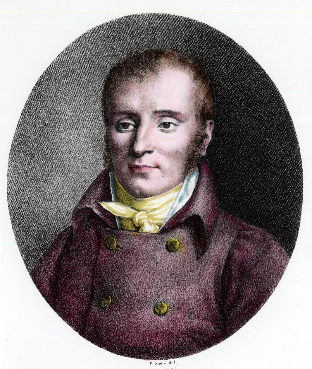 フランス人医師フランソワ・グザビエ・ビシャ（1771 - 1802）の肖像。18世紀のエングレーヴィング。個人蔵。 作： 無名の画家