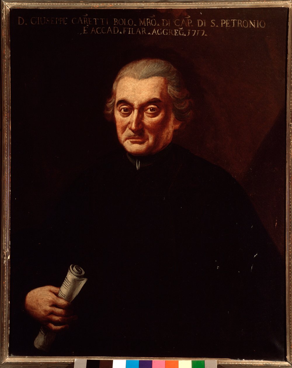 ジュゼッペ・マリア・カレッティ（1690-1774）の肖像 イタリアの作曲家 無名の絵画。18世紀ボローニャ、シヴィコ美術館 作： 無名の画家