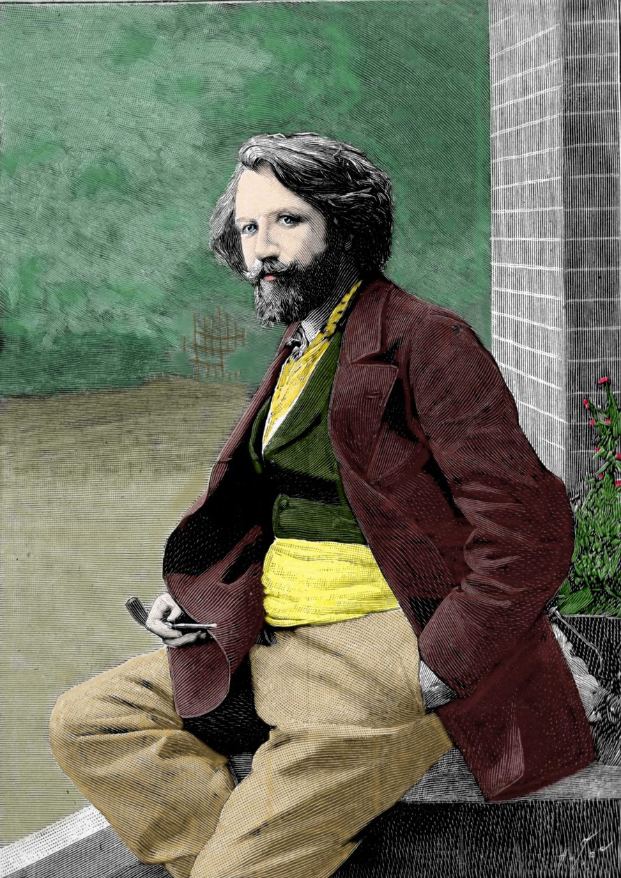 フランスの作曲家、ギュスターヴ・シャルパンティエ（1860-1956）の肖像。 作： 無名の画家