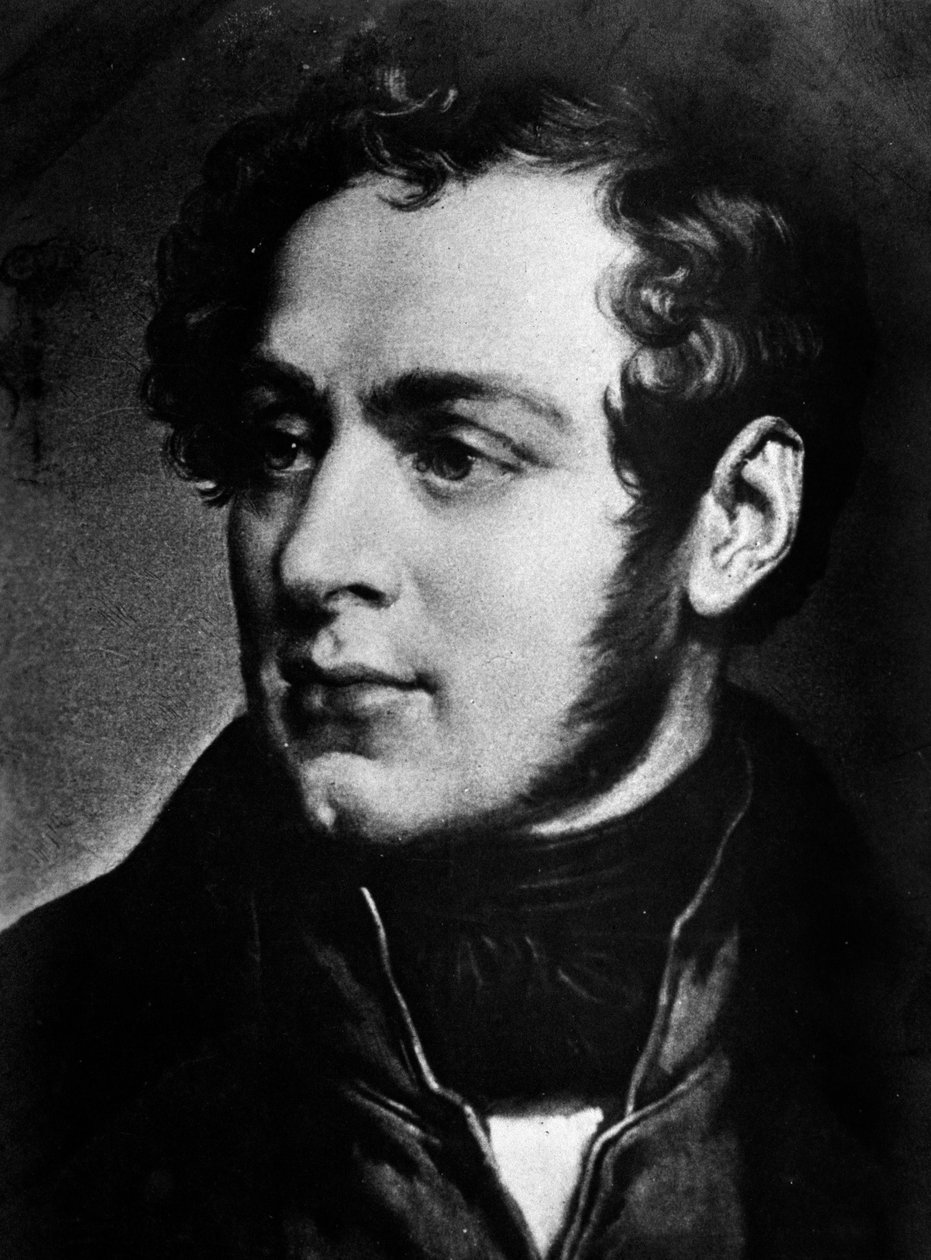 イタリアの作曲家ヴィンチェンツォ・ベリーニ（1801-1835）の肖像 19世紀のミラノ、コンセルバトリオ・ヴェルディ 作： 無名の画家