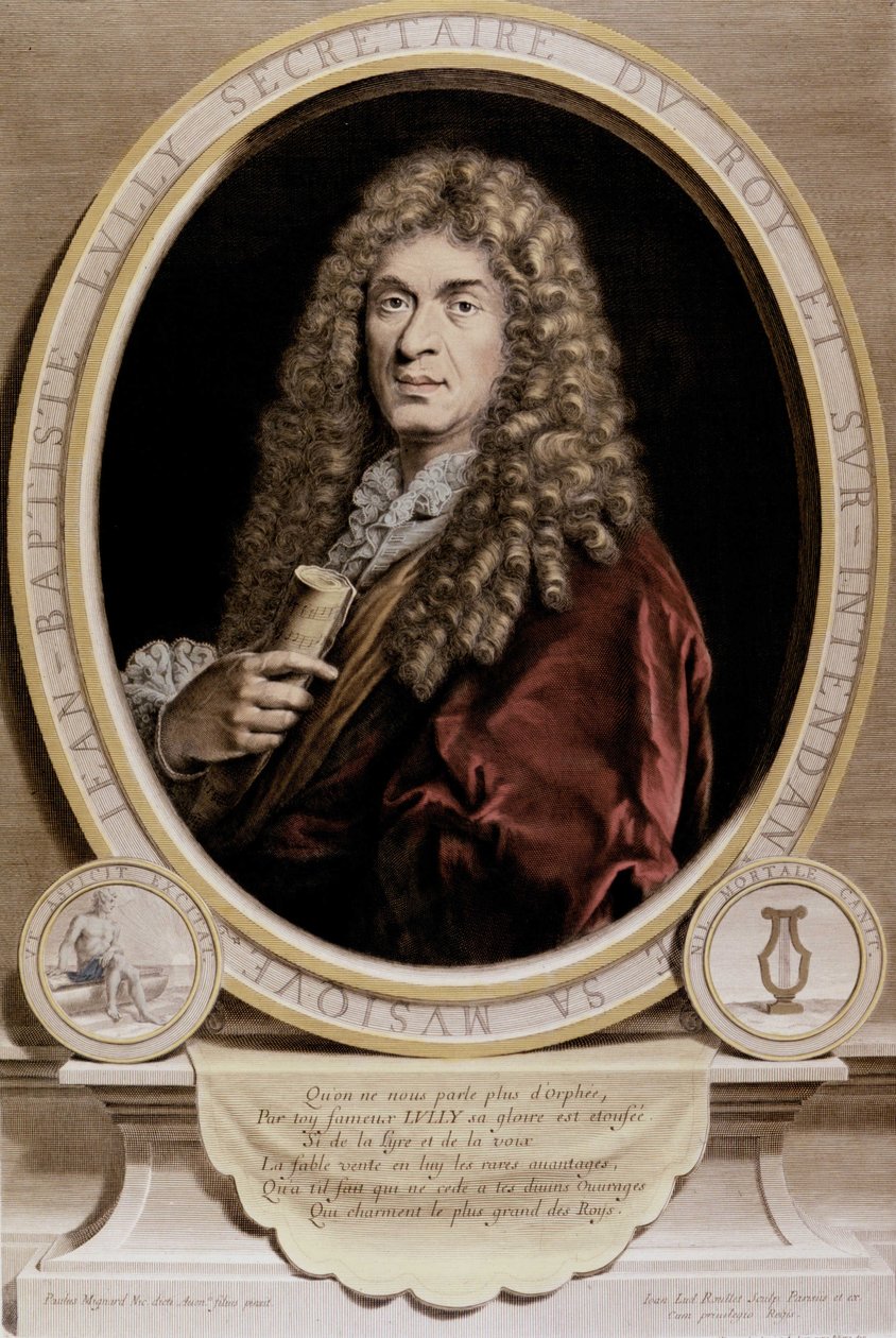 ジャン・バティスト・リュリ（ジョヴァンニ・バッティスタ・リュリ）（1632-1687）の肖像。 作： 無名の画家