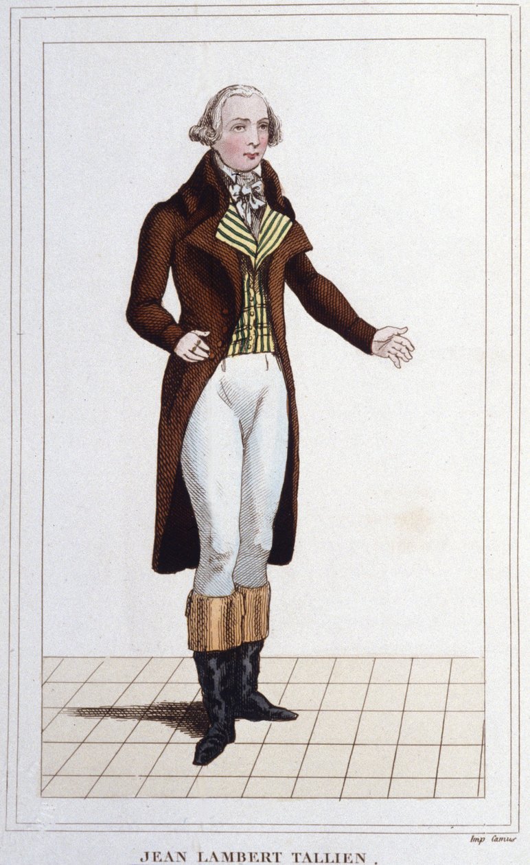 ジャン・ランベール（Jean-Lambert）タリアンの肖像。フランスの政治家（1767年〜1820年） コンベンションの副官 1830年のエングレービング 作： 無名の画家