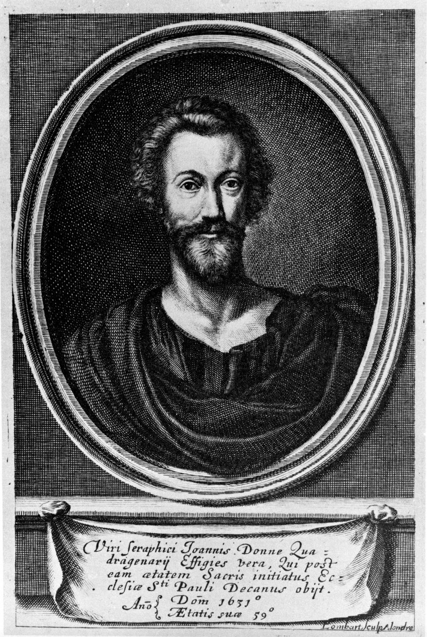 ジョン・ドンネ（1572-1631）の肖像 イギリスの詩人。 作： 無名の画家