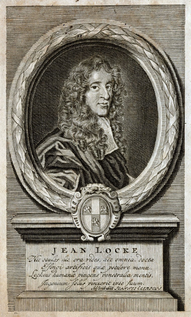 イギリスの哲学者、ジョン・ロック（1632～1704）の肖像。 作： 無名の画家