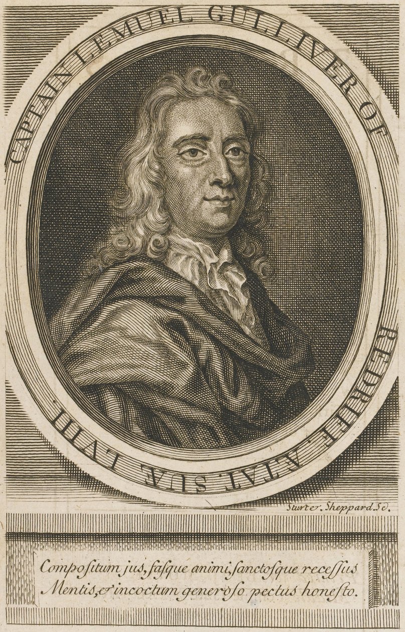 ジョナサン・スウィフト（1667-1745）の肖像 グラヴュール 1726年 コレクション・プライヴェート 作： 無名の画家