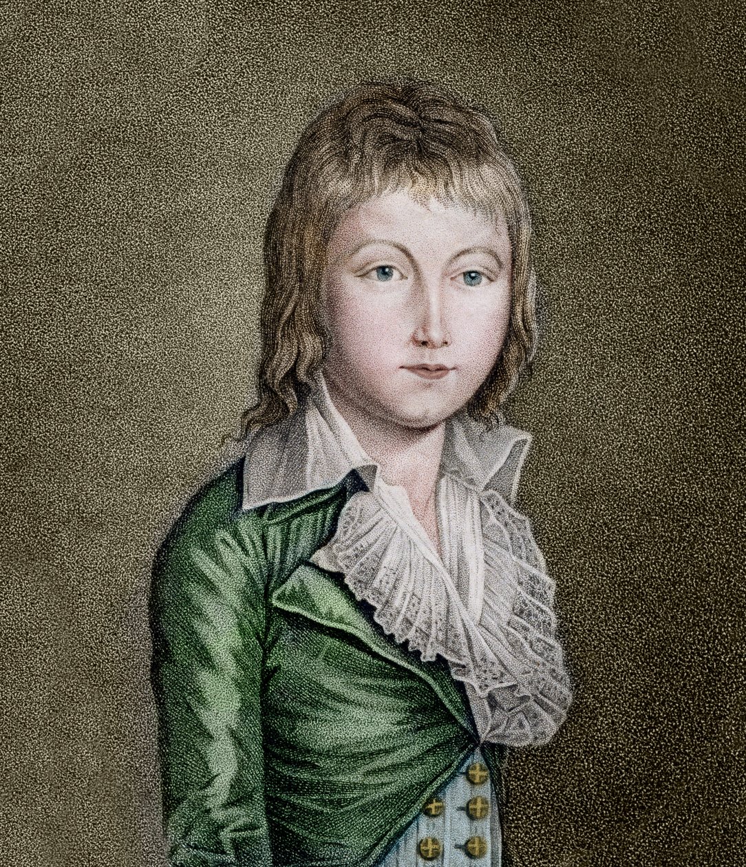 フランス王太子LOUIS XVII（1785-1795）の肖像 リトグラフ 作： 無名の画家