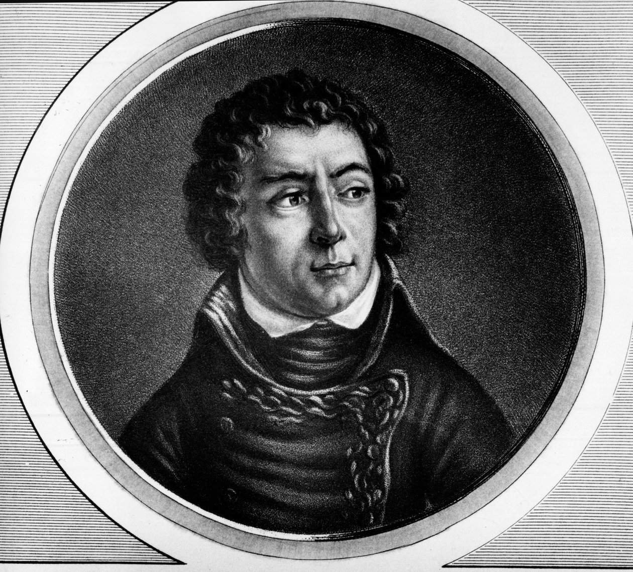 フランス侯爵、ヌーシャテル公爵、ルイ・アレクサンドル・ベルティエ（1753-1815）の肖像 - 「フランス革命史表全集」のエングレーヴィング作品 作： 無名の画家