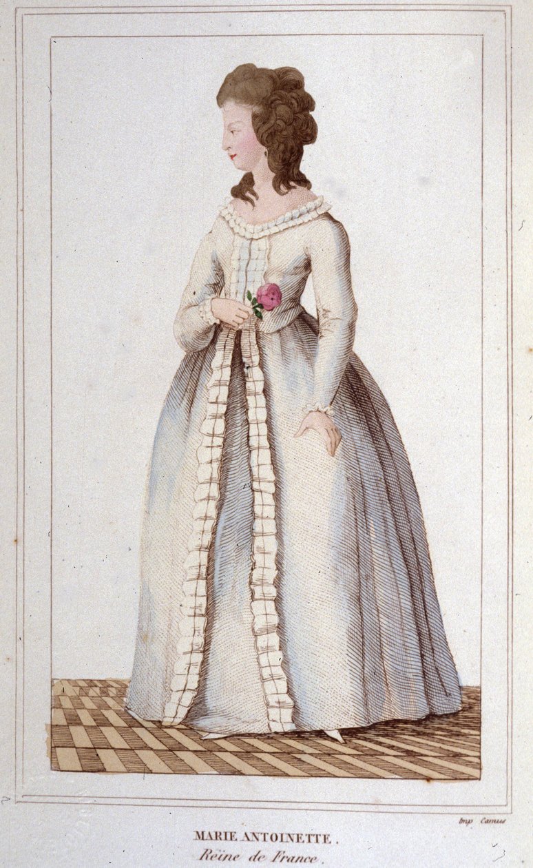 マリー・アントワネット（1755～1793年）の肖像 1830年に彫られたもの 作： 無名の画家