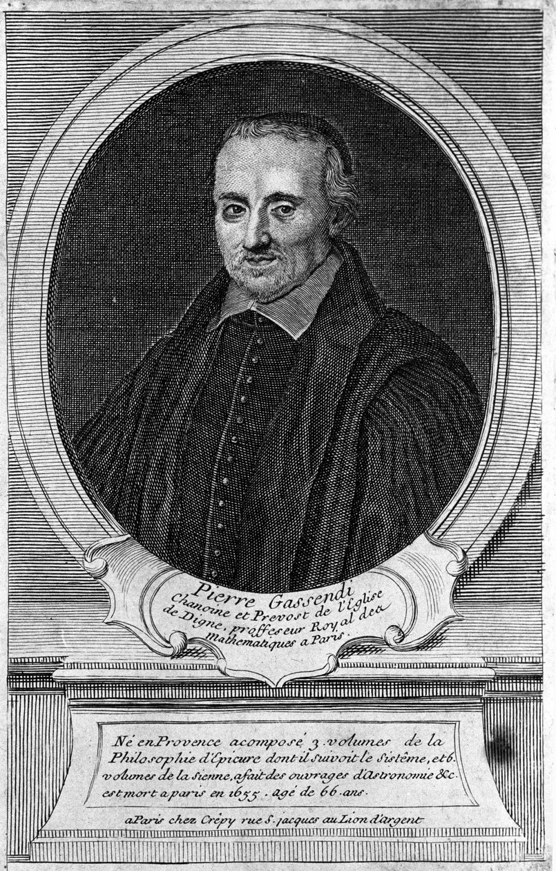 哲学者・学者のピエール・ガッセンディ（1592-1655）の肖像。 作： 無名の画家