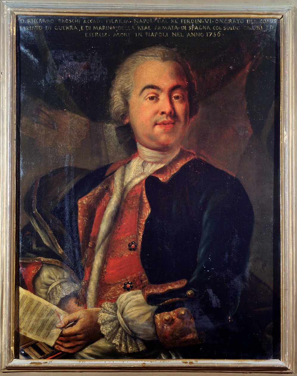 イタリアの作曲家、リッカルド・ブロッシの肖像（絵画 作： 無名の画家