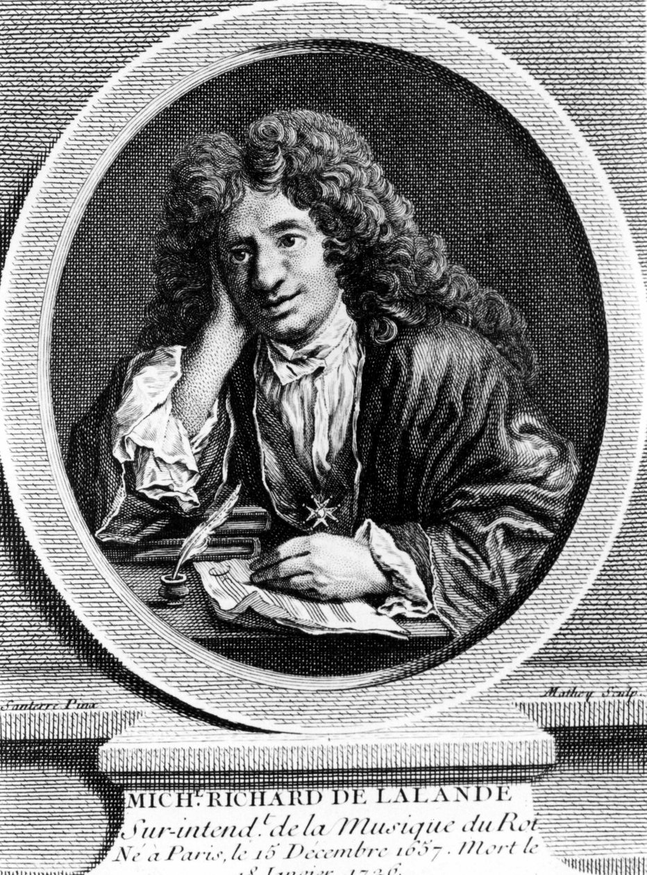 王の音楽監督官リシャール・ドゥラランドの肖像。 作： 無名の画家