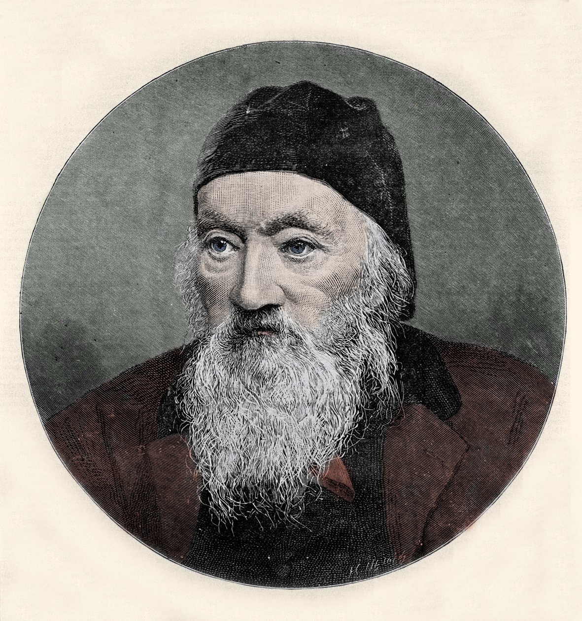 イギリスの博物学者、リチャード・オーウェン（1810-1890）の肖像。 作： 無名の画家