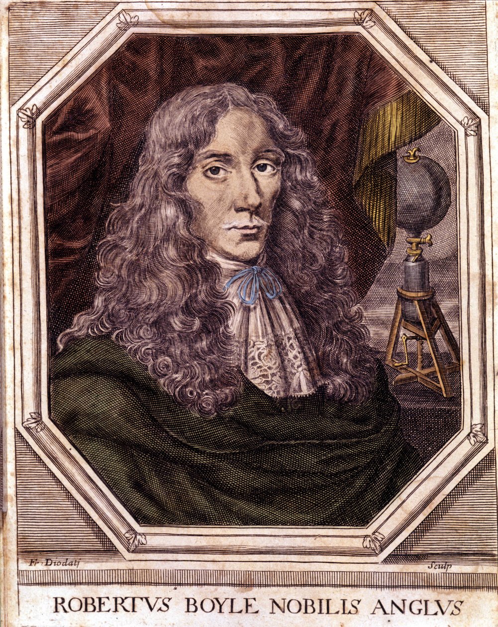 ロバート・ボイル卿（1627-1691）の肖像。 作： 無名の画家