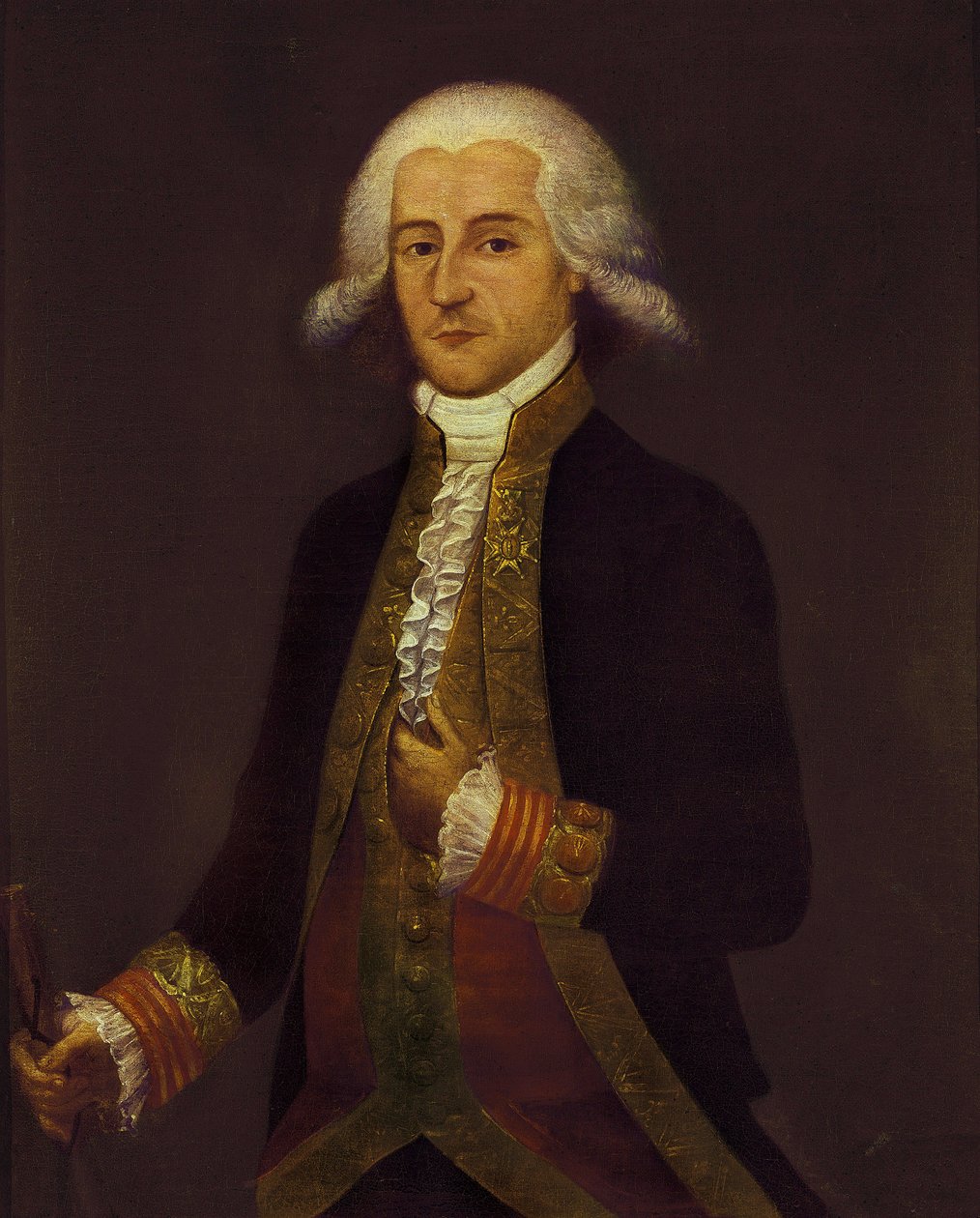 スペインの船乗りであり軍人であったフェデリコ・カルロス・グラヴィーナ（1756-1836）の肖像、18世紀後半から19世紀、油彩・キャンバス 作： 無名の画家