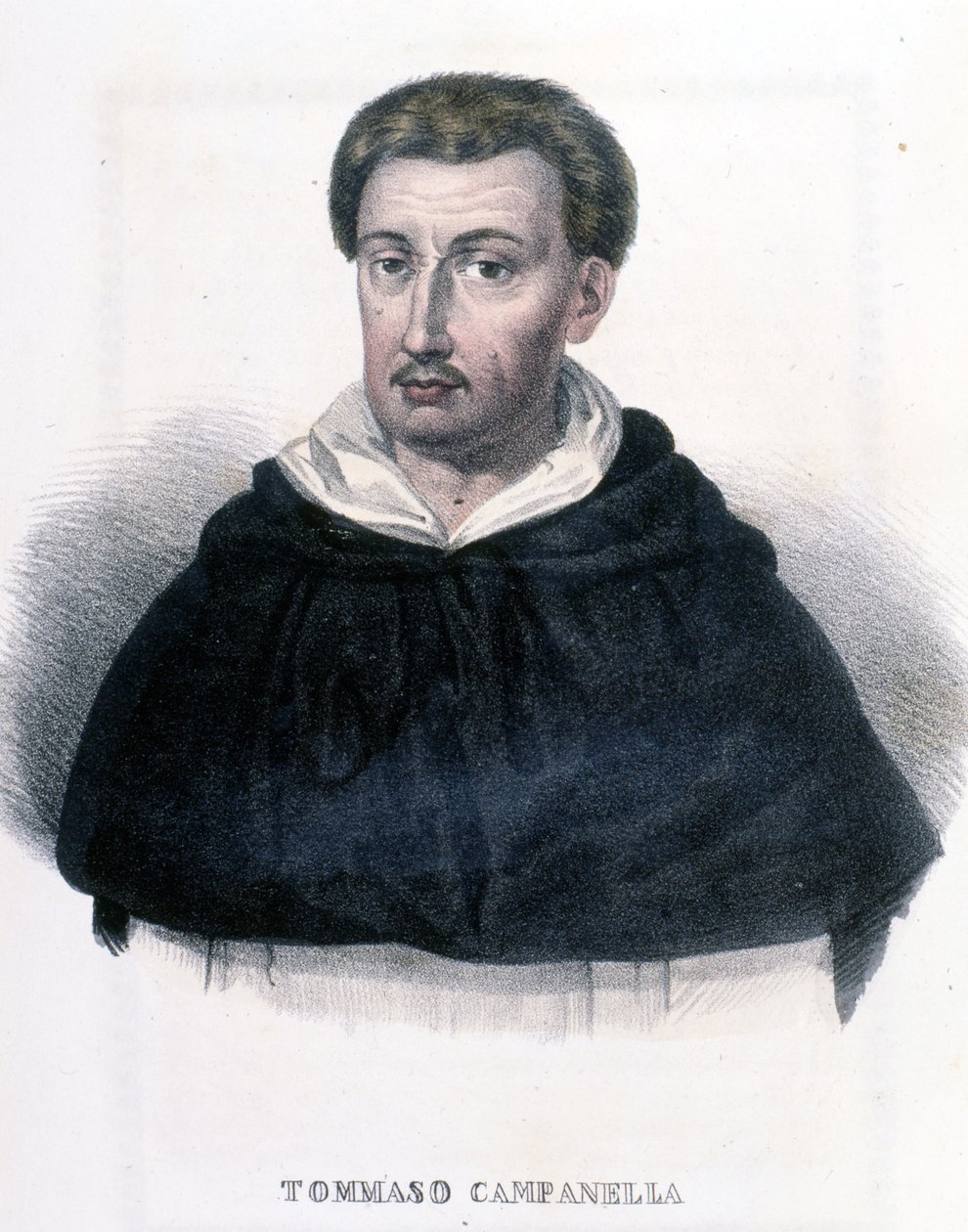 イタリアの哲学者Tommaso Campanella（1568-1639）の肖像。 作： 無名の画家