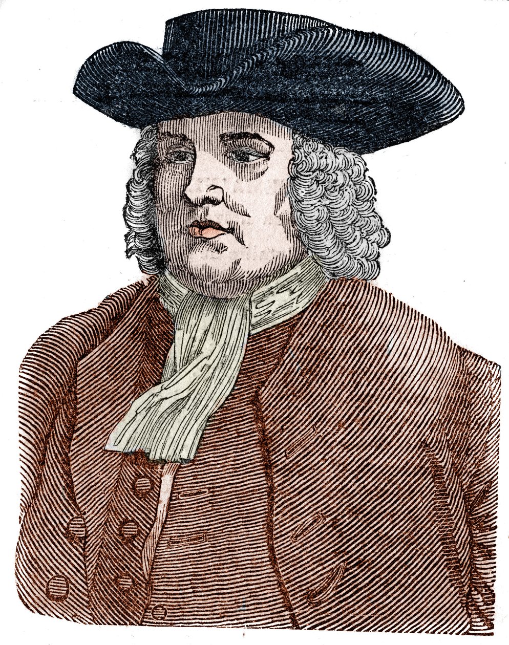 ウィリアム・ペン（1644-1718）の肖像 ペンシルバニア州の創設者。イギリスの宗教改革者、コラムニスト。 作： 無名の画家