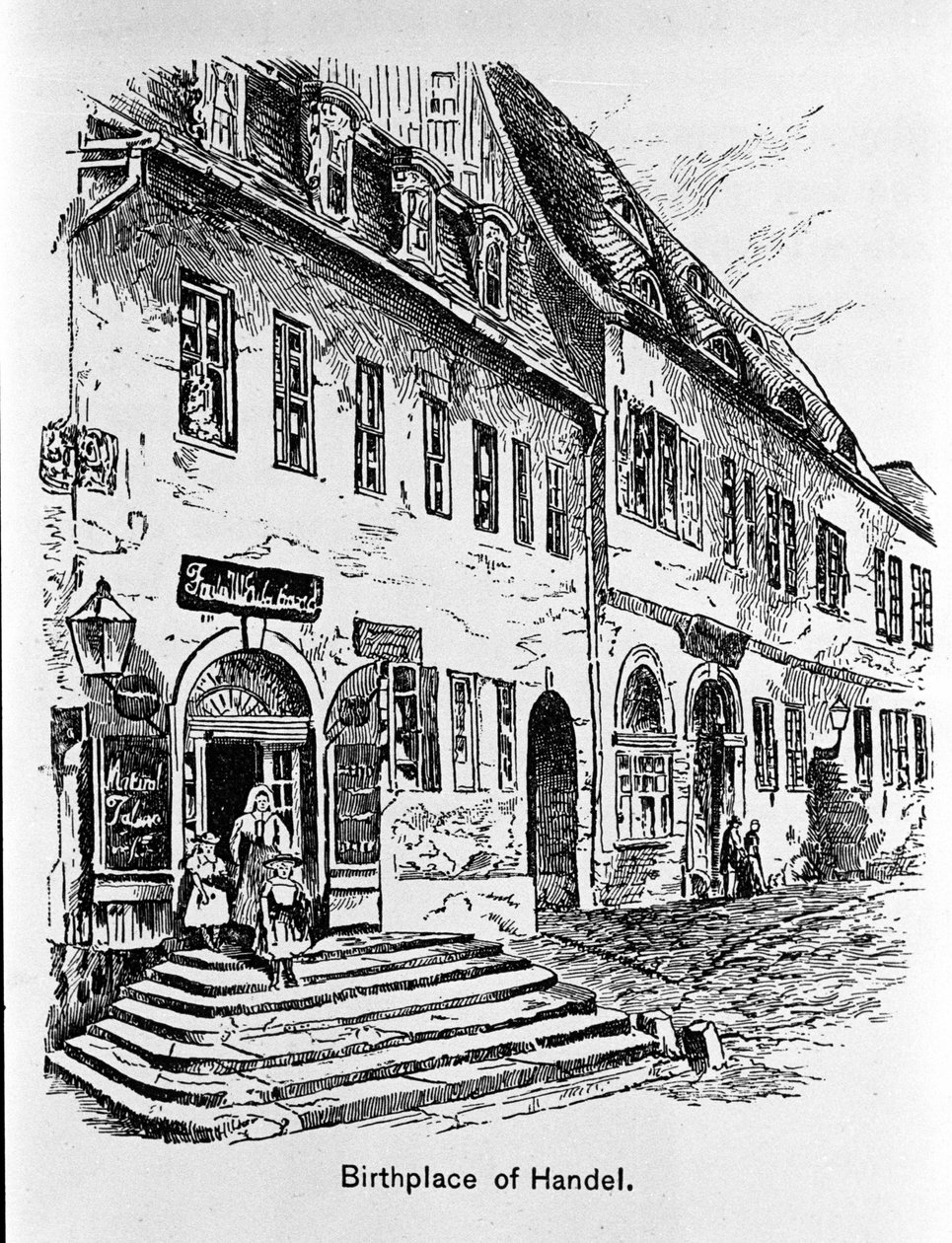 ジョージ・フリードリッヒ・ヘンデルが生まれた家の表現（Georg Friedrich Handel 作： 無名の画家