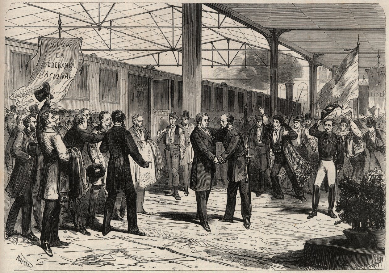 1868年9月のスペイン革命（グロリオサ）：マドリッドのサルスティアーノ・オロサガ（1805-1873）からの便り。L