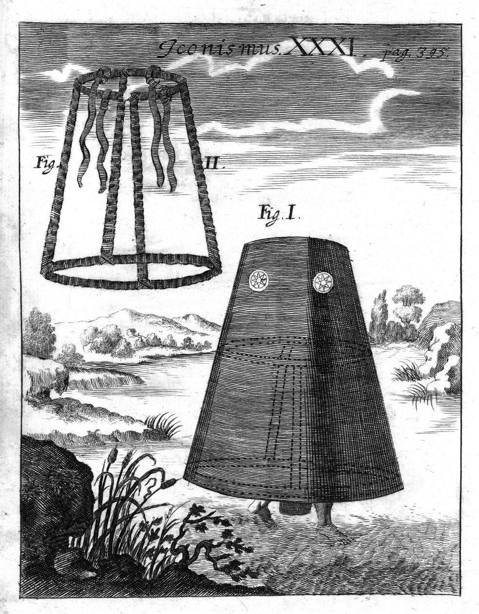 1664年にイエズス会のガスパール・ショット（またはカスパール・ショッティ）が想像したスキャンファンダー。 作： 無名の画家
